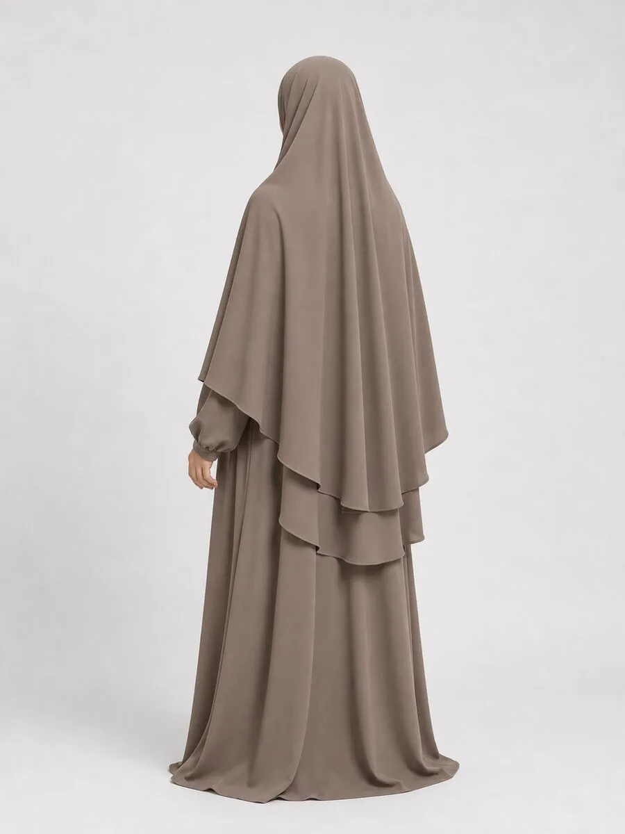 Double-layer premium khimar